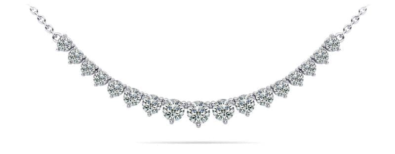 Graduated Red Carpet Diamond Necklace With Chain