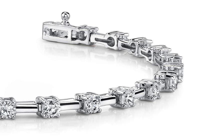 Rectangle Link Diamond Bracelet