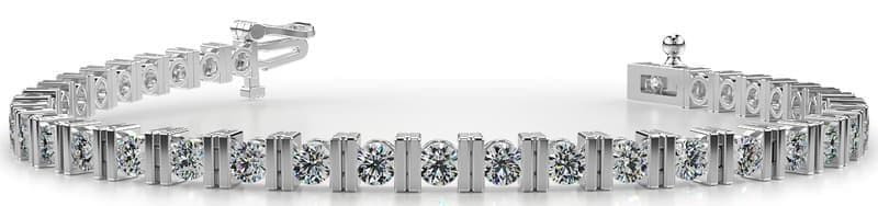 Double Round Link Diamond Tennis Bracelet