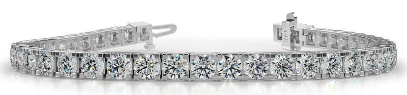 Low Profile Diamond Tennis Bracelet with Flat Side Links
