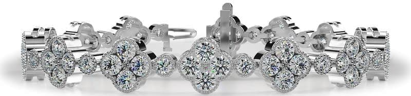 Diamond Bracelet with Milgrain Detailing