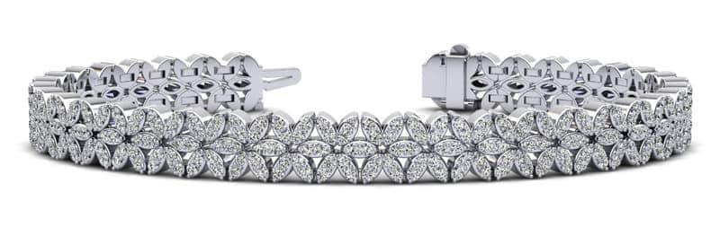 Marquise Inspired Diamond Bracelet with Round Diamonds