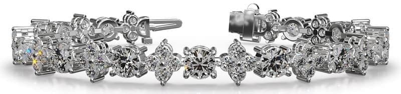 Alternating Clusters Diamond Bracelet