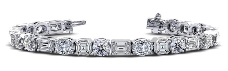 Mixed Shape Radiant Diamond Bracelet