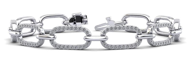 Paperclip Diamond Link Bracelet