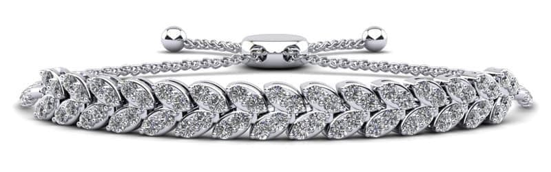 Marquise Illusion Adjustable Diamond Bracelet