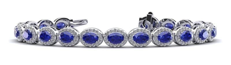 Halo Dreams Diamond and Gemstone Bracelet