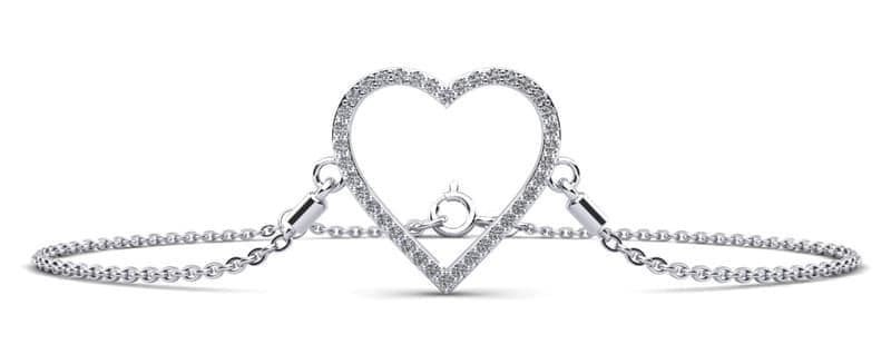 Perfect Heart Diamond Adjustable Bracelet