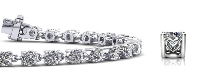Stylish Sweetheart Diamond Tennis Bracelet