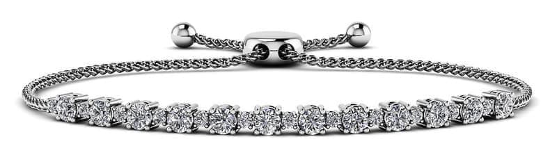 Adjustable Alternating Diamonds Bracelet