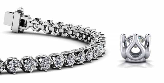 Floral Blossom Diamond Tennis Bracelet
