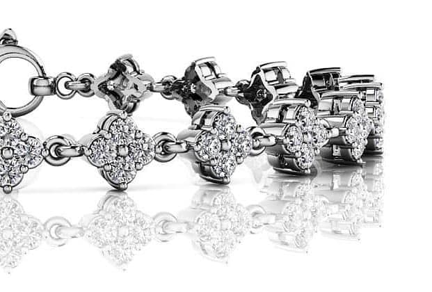 Fleur Link Diamond Bracelet