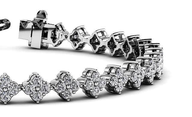 Fleur Diamond Cluster Bracelet