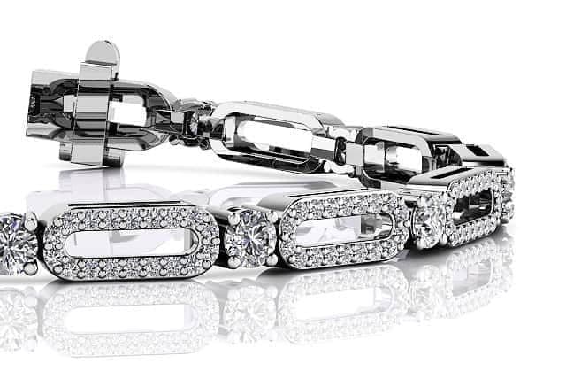 Victorian Capsule Link Diamond Bracelet