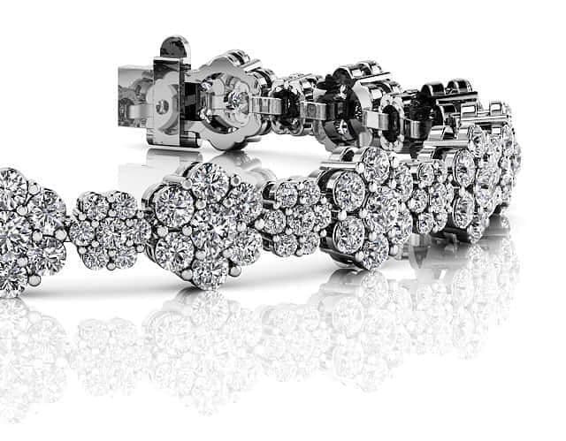 Flower Cluster Diamond Bracelet