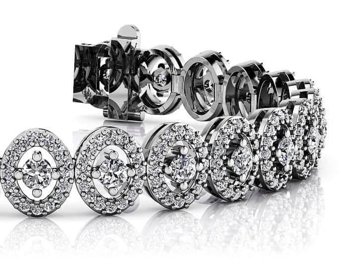 Heirloom Round Center Diamond Bracelet