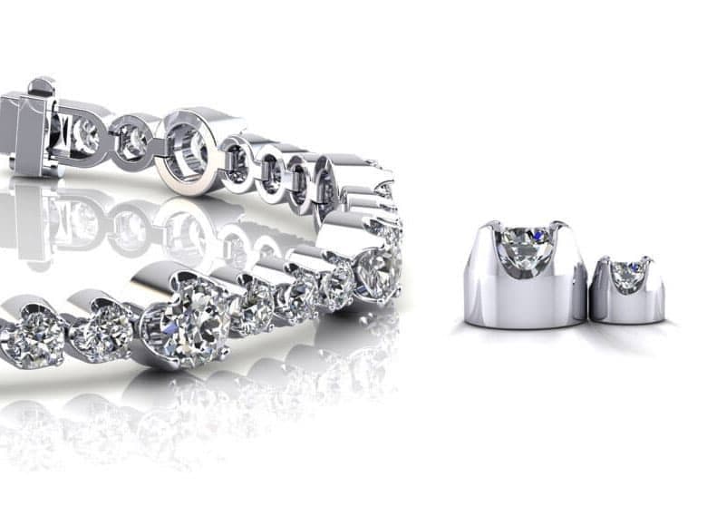 Elegant Dual Sizes Diamond Bracelet