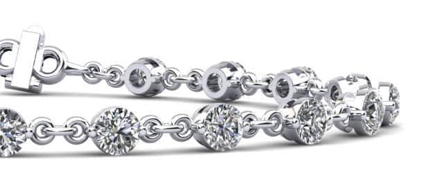 Diamond And Chain Link Bracelet