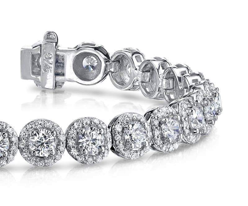 Round Halo Diamond Bracelet