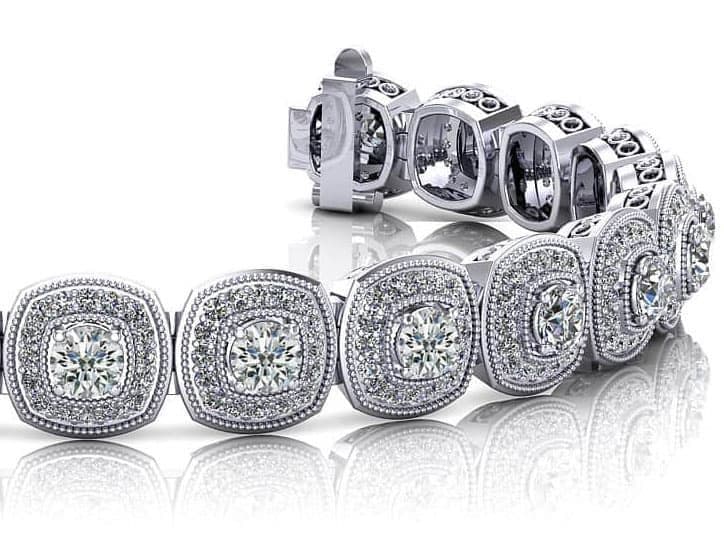 Vintage Inspired Fancy Diamond Bracelet