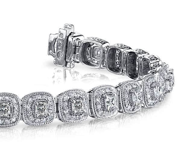 Grand Princess Cut Diamond Bracelet