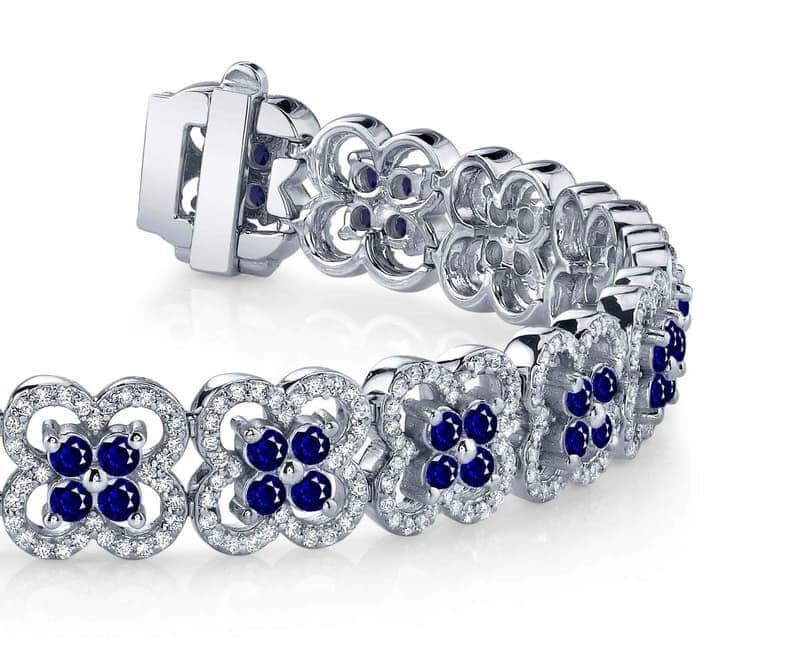 Blossoming Beauty Gemstone Diamond Bracelet