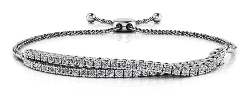 Double Strand Adjustable Diamond Bracelet
