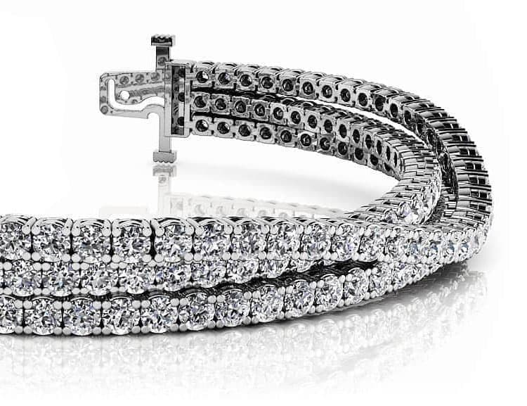 Three Rows Flexible Diamond Bracelet