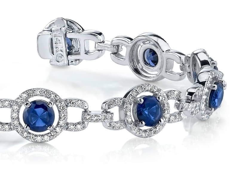 Stylish Gemstone Diamond Bracelet