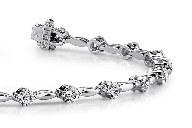 Teardrop Links Diamond Bracelet