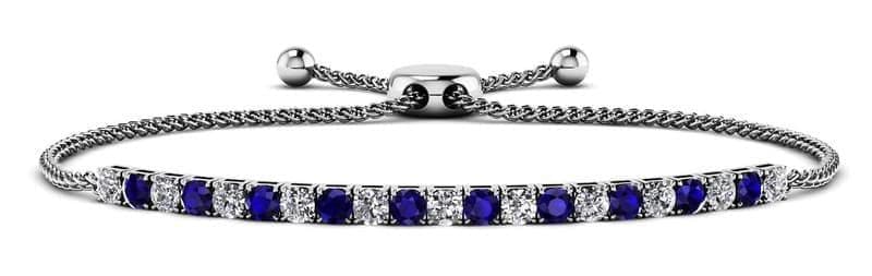 Gemstone Dreams Adjustable Bracelet with Diamonds