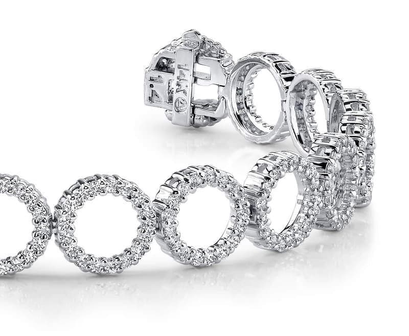 Dripping With Diamonds Circle Link Bracelet