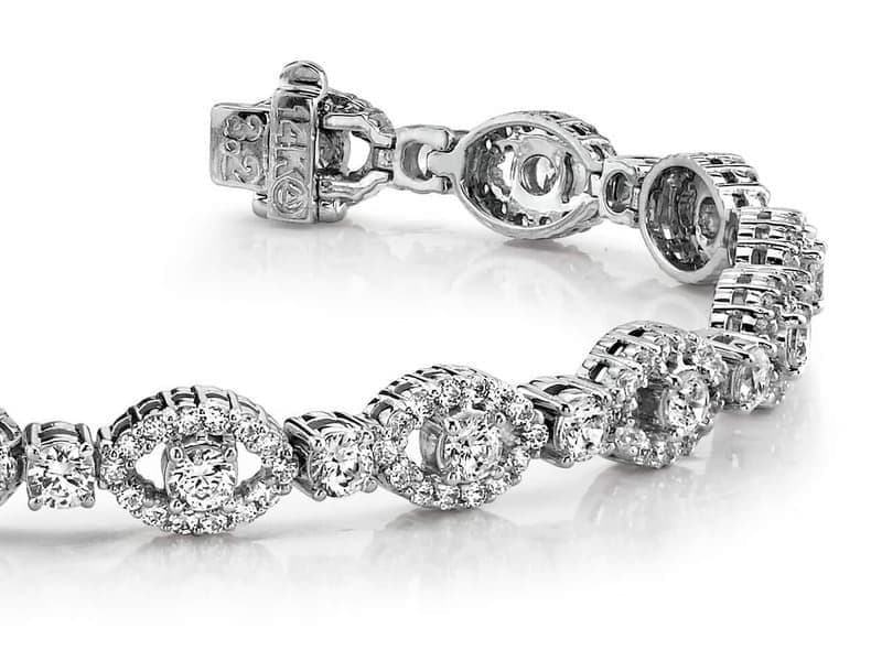 Almond Link Diamond Bracelet