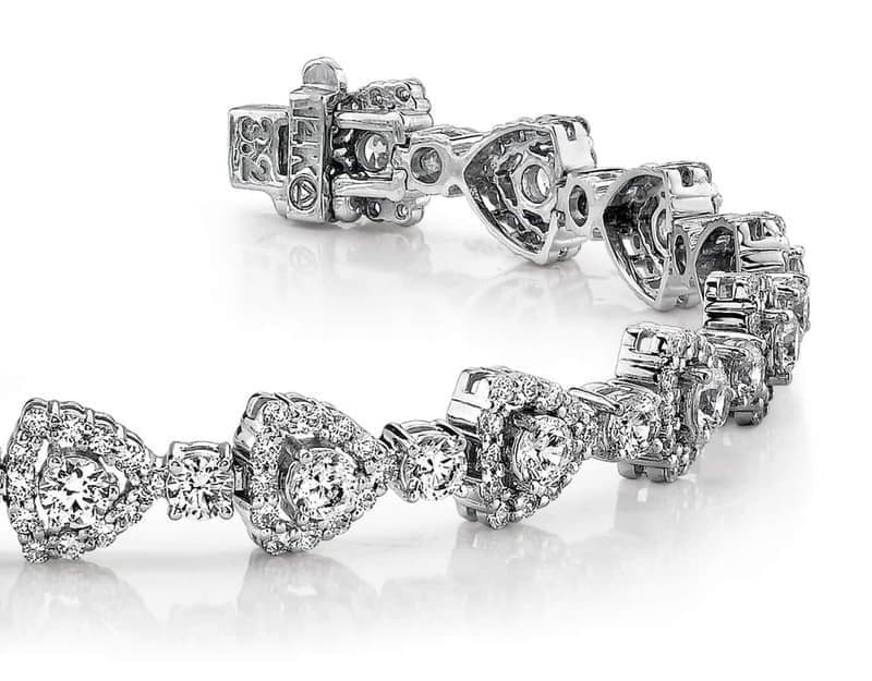 Triangular Diamond Link Bracelet