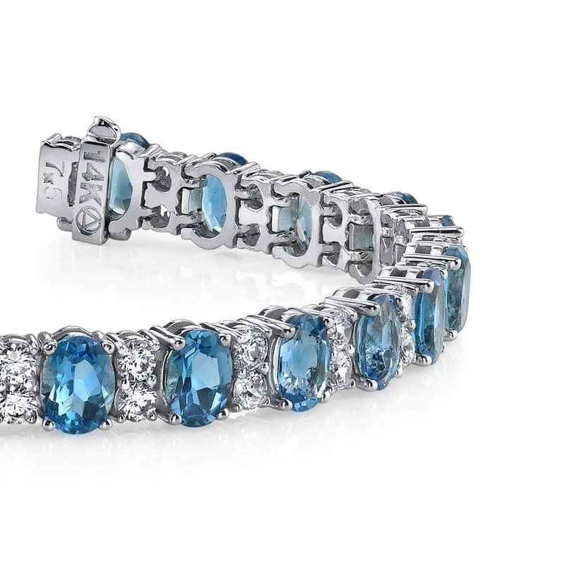 Oval Shaped Gem Stone Bracelet