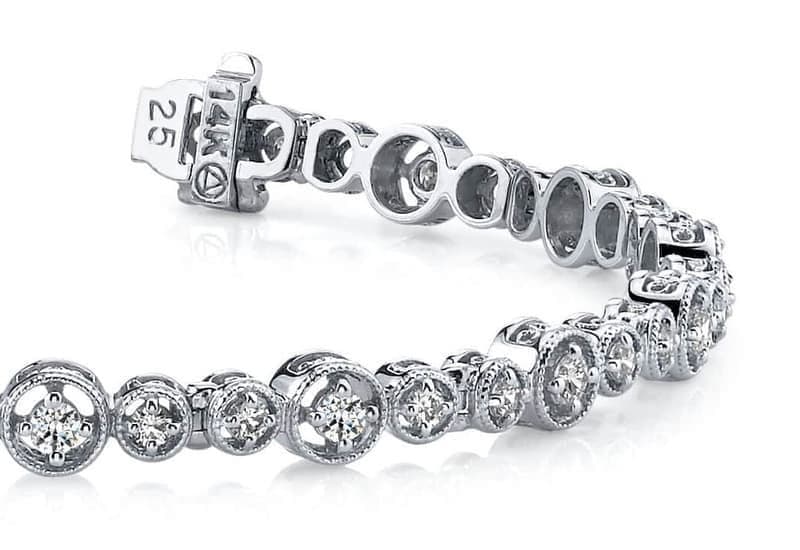 Graduated Vintage Diamond Bracelet
