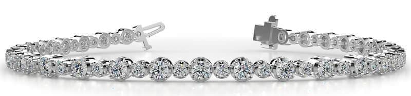Alternating Two Size Diamond Tennis Bracelet