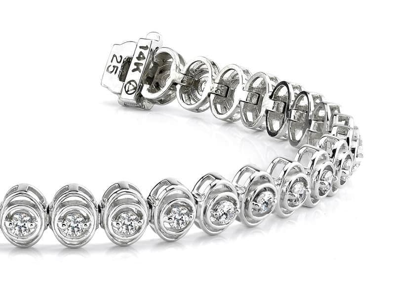 Double Oval Link Diamond Bracelet