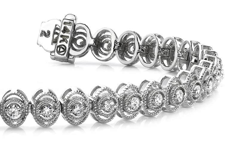 Antique Oval Design Tennis Bracelet