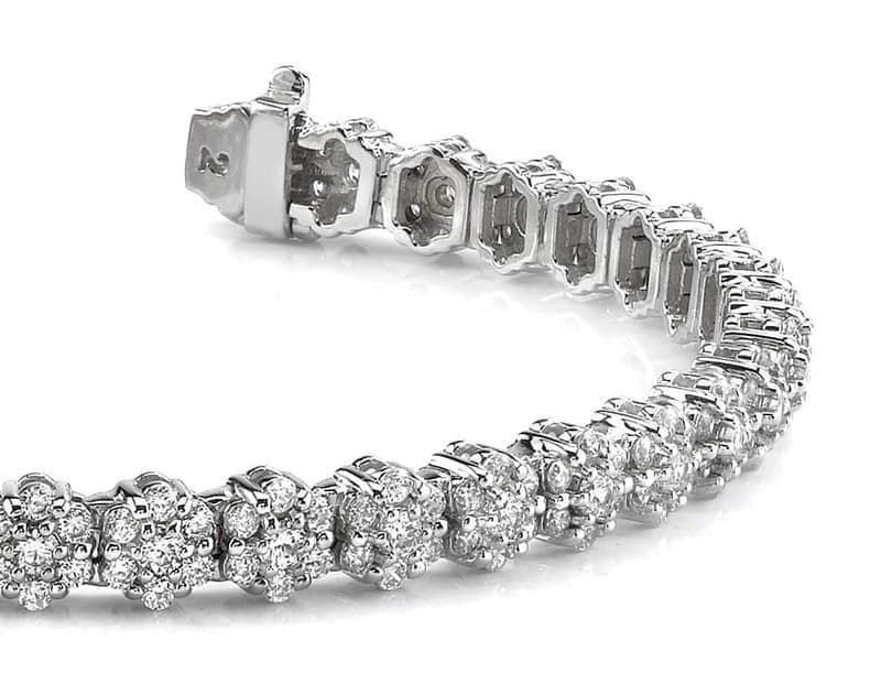 Pentagon Clusters Diamond Bracelet