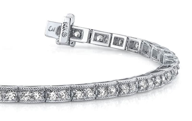 Vintage Inspired Double Diamond Bracelet