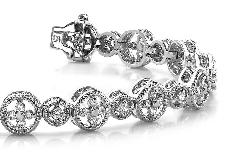 Antique Sand Dollar Diamond Bracelet