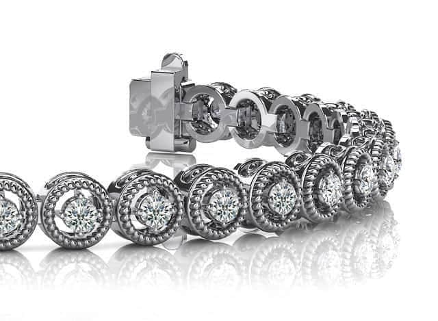 Antique Filigree Diamond Bracelet