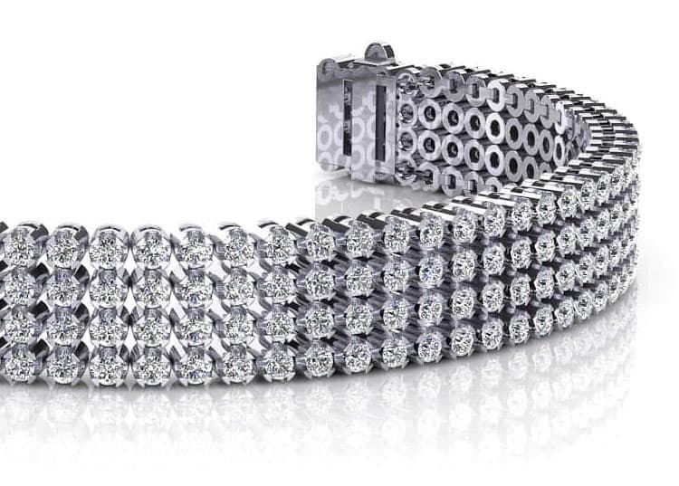 Divine Four Row Diamond Bracelet