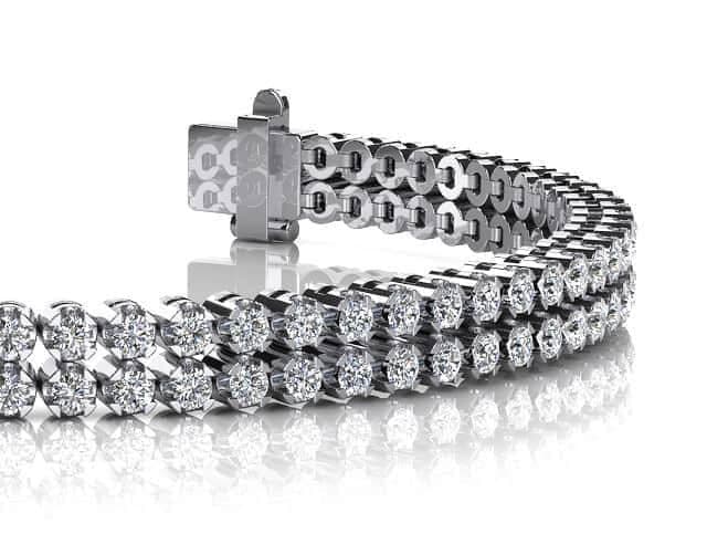 Divine Double Row Diamond Bracelet