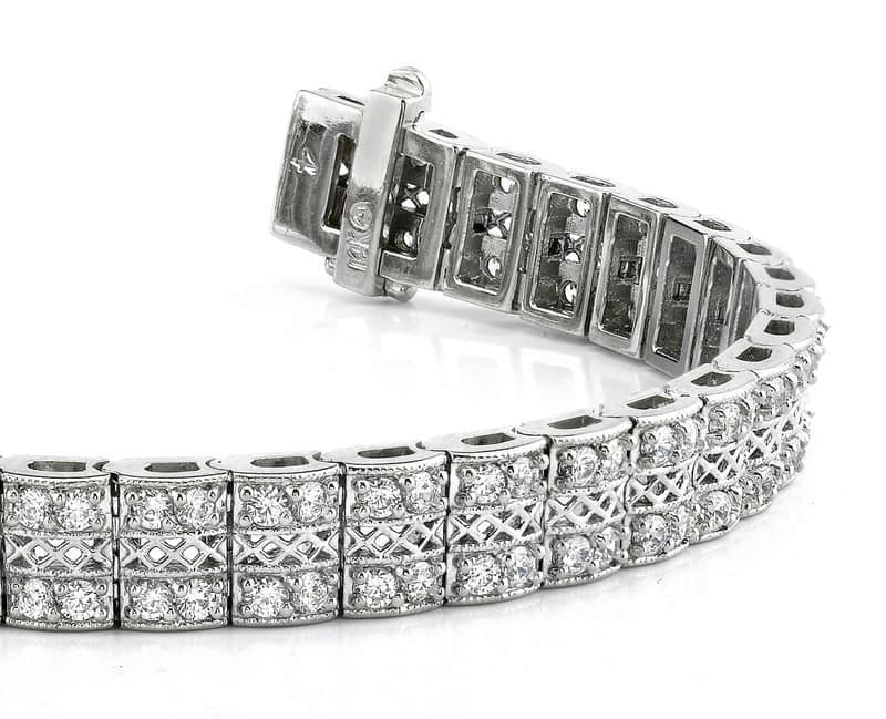 Vintage Filigree Diamond Bracelet