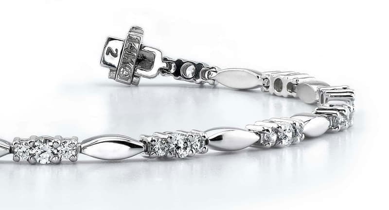 Triple Stone Diamond Bracelet