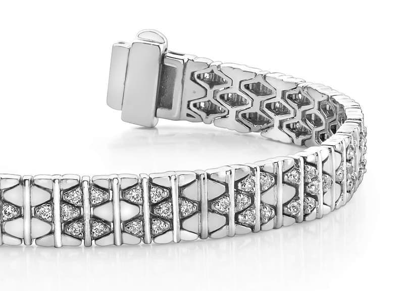 Two Tone Brick Design Bracelet