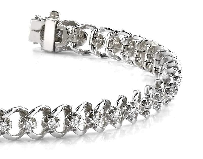 Diamond Solitaire Illusion Set  Bracelet