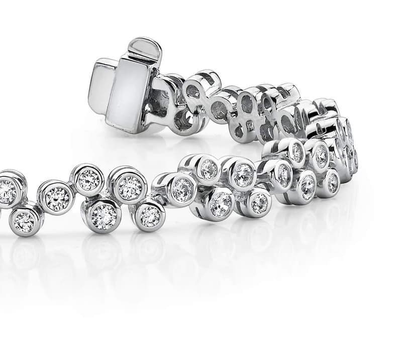 Elegant Bubble Link Diamond Bracelet